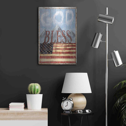 Luxe Metal Art 'God Bless America' by Ed Wargo, Metal Wall Art,16x24