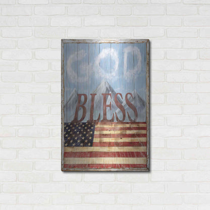 Luxe Metal Art 'God Bless America' by Ed Wargo, Metal Wall Art,24x36