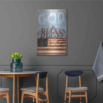 Luxe Metal Art 'God Bless America' by Ed Wargo, Metal Wall Art,24x36