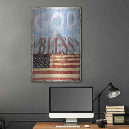Luxe Metal Art 'God Bless America' by Ed Wargo, Metal Wall Art,24x36