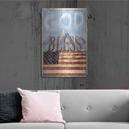 Luxe Metal Art 'God Bless America' by Ed Wargo, Metal Wall Art,24x36