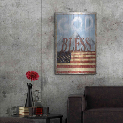 Luxe Metal Art 'God Bless America' by Ed Wargo, Metal Wall Art,24x36