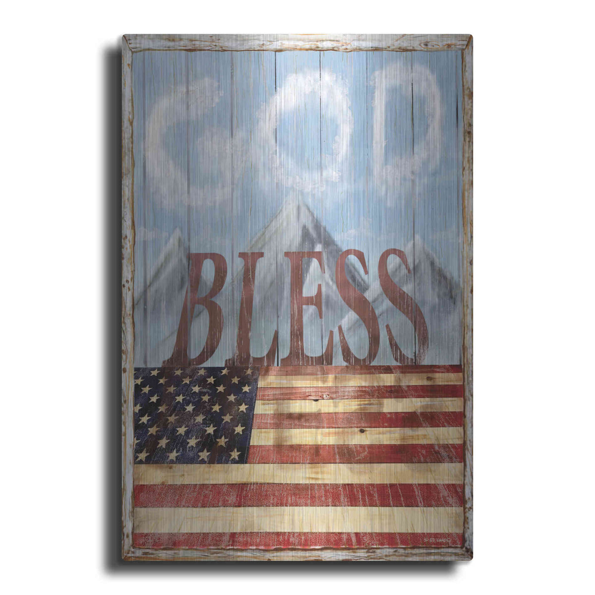 Luxe Metal Art 'God Bless America' by Ed Wargo, Metal Wall Art
