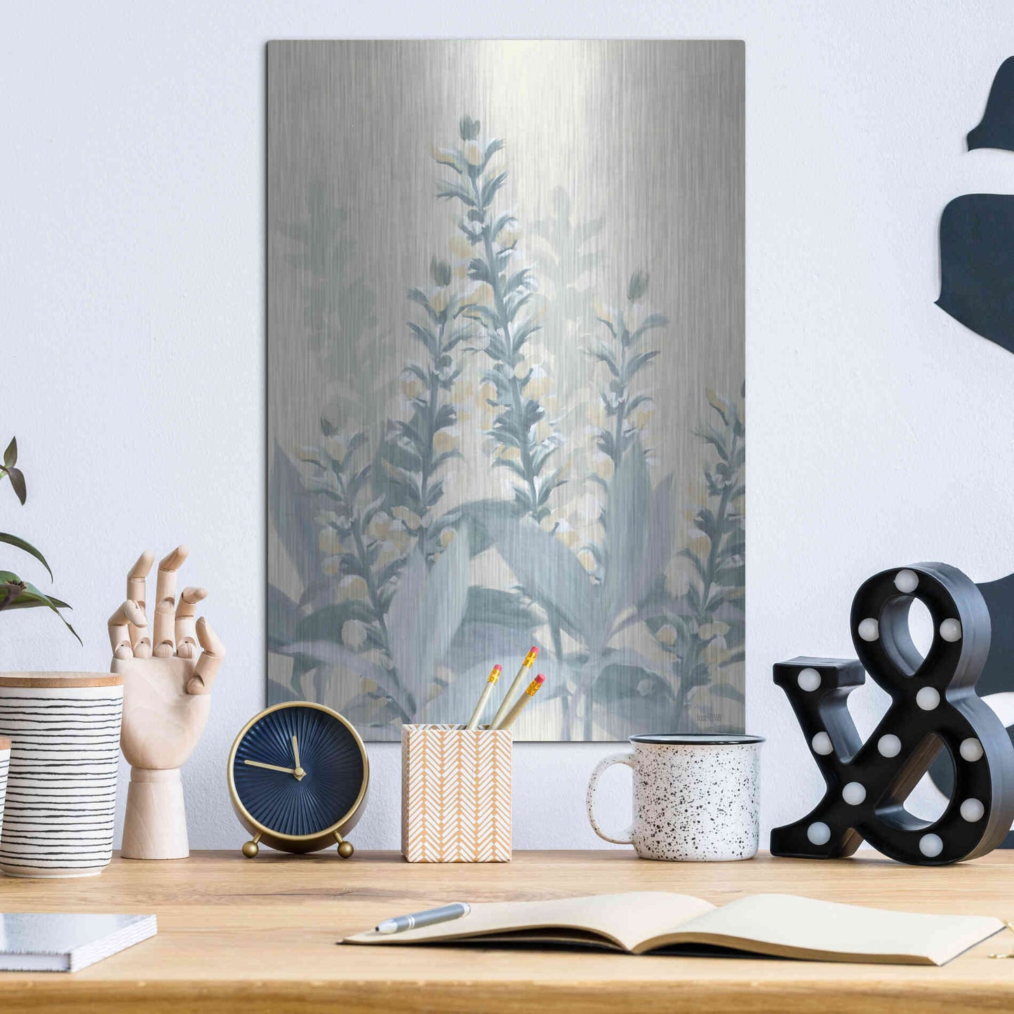 Luxe Metal Art 'Golden Fields' by House Fenway, Metal Wall Art,12x16