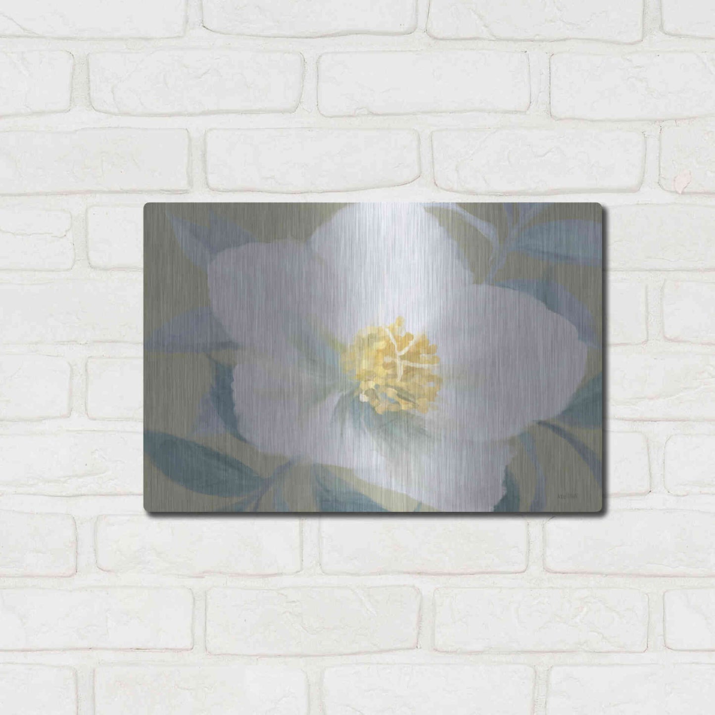 Luxe Metal Art 'Golden Bloom' by House Fenway, Metal Wall Art,16x12