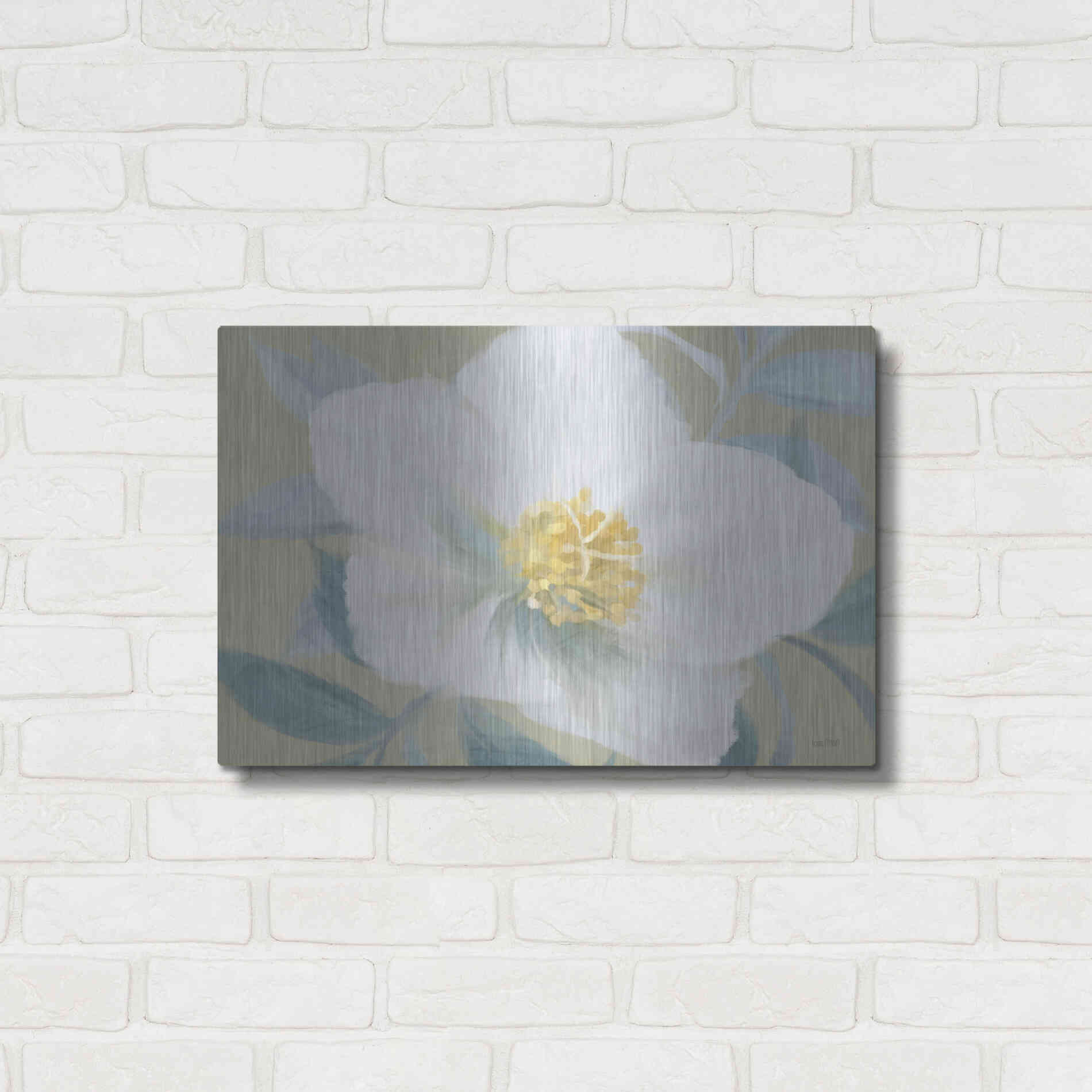 Luxe Metal Art 'Golden Bloom' by House Fenway, Metal Wall Art,24x16