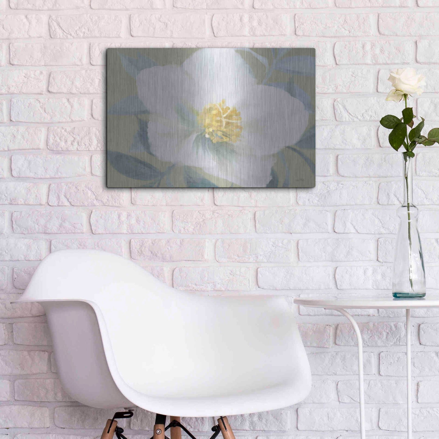 Luxe Metal Art 'Golden Bloom' by House Fenway, Metal Wall Art,24x16