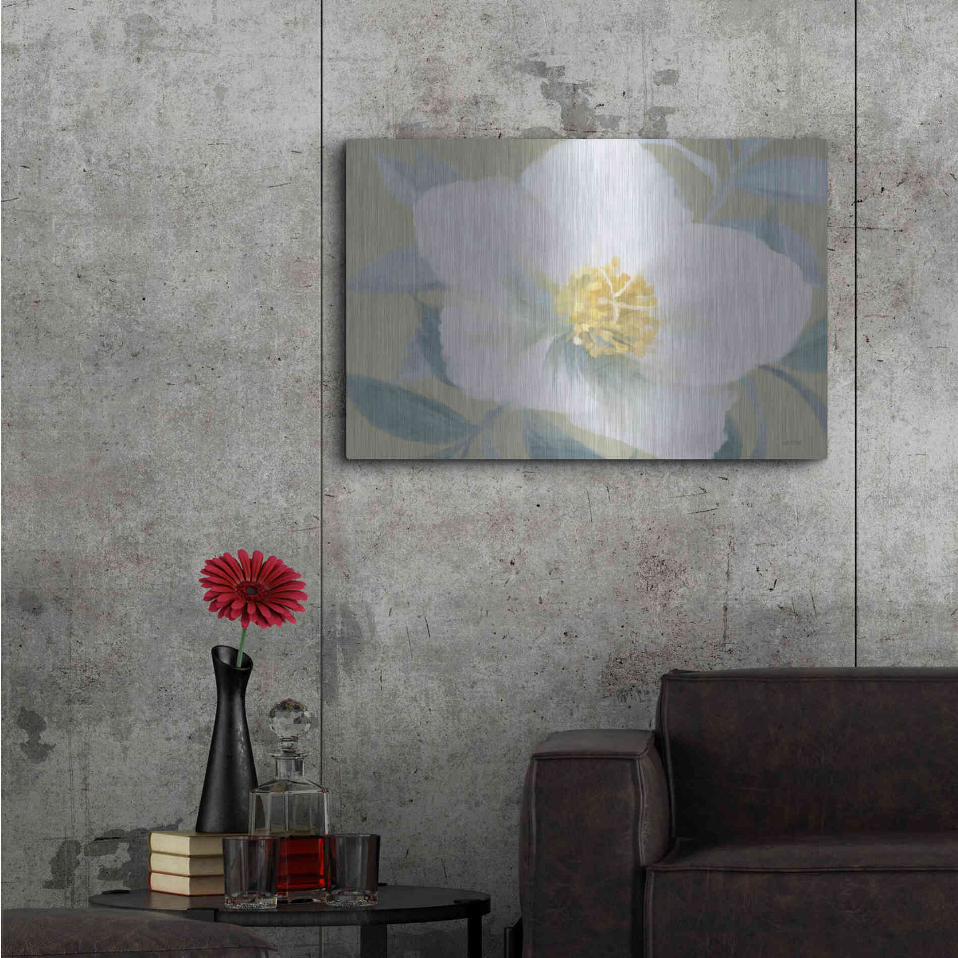 Luxe Metal Art 'Golden Bloom' by House Fenway, Metal Wall Art,36x24
