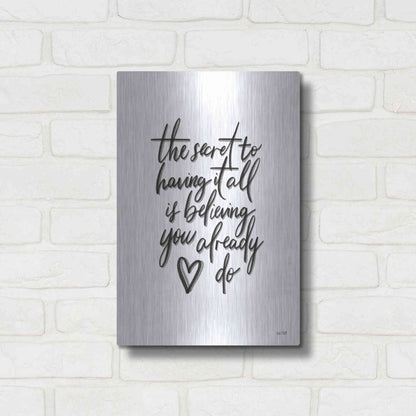 Luxe Metal Art 'The Secret 2' by House Fenway, Metal Wall Art,12x16