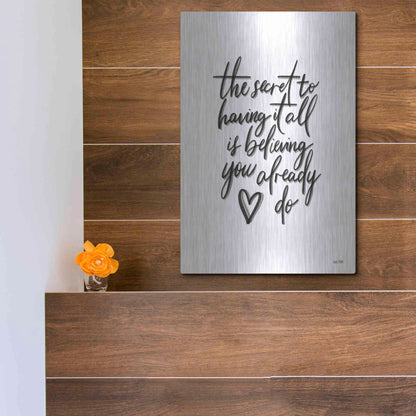 Luxe Metal Art 'The Secret 2' by House Fenway, Metal Wall Art,12x16