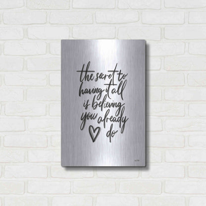 Luxe Metal Art 'The Secret 2' by House Fenway, Metal Wall Art,16x24