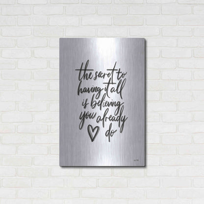 Luxe Metal Art 'The Secret 2' by House Fenway, Metal Wall Art,24x36