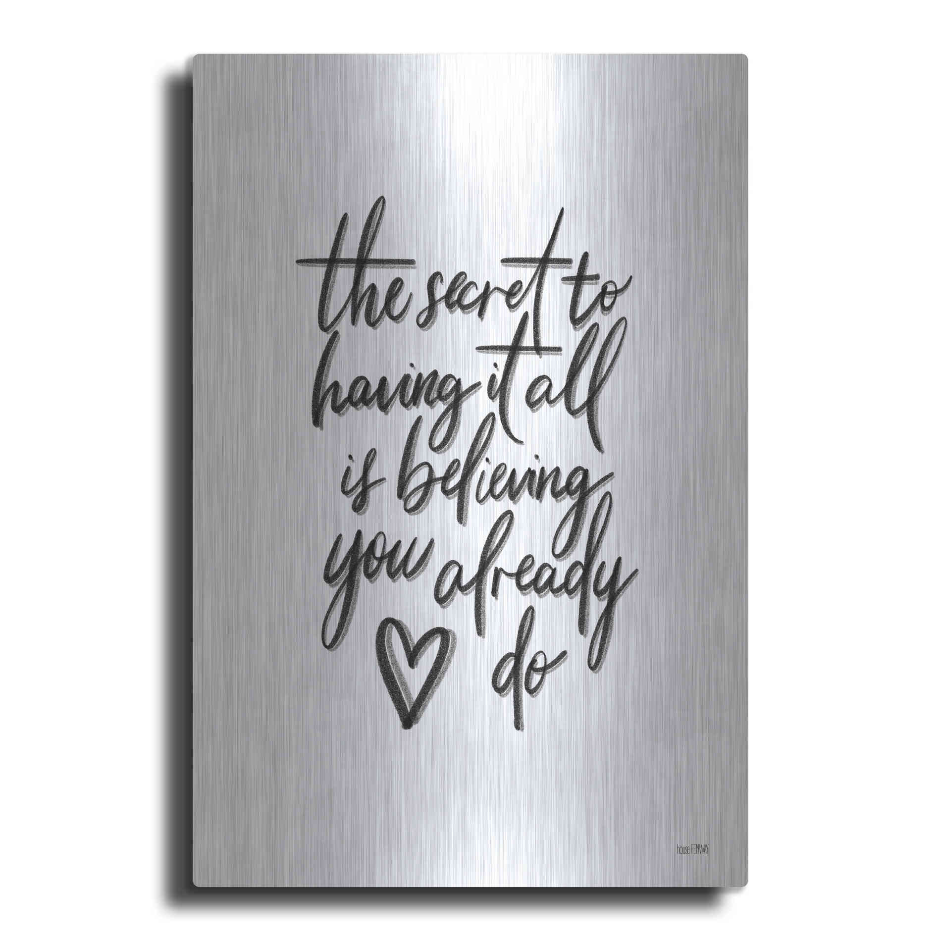 Luxe Metal Art 'The Secret 2' by House Fenway, Metal Wall Art