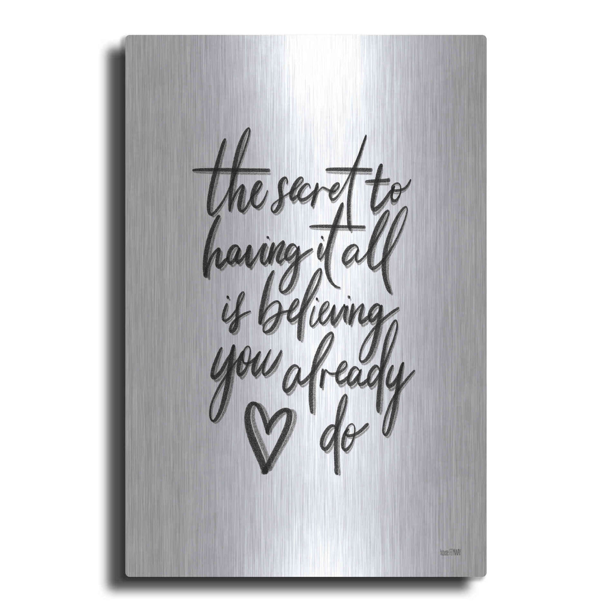 Luxe Metal Art 'The Secret 2' by House Fenway, Metal Wall Art
