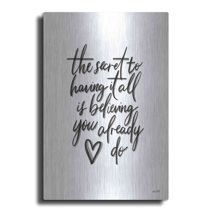 Luxe Metal Art 'The Secret 2' by House Fenway, Metal Wall Art
