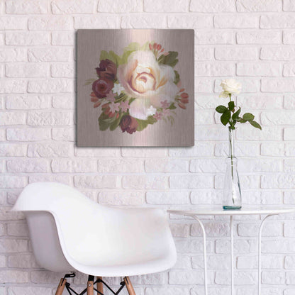 Luxe Metal Art 'Blush Blossoms' by House Fenway, Metal Wall Art,24x24