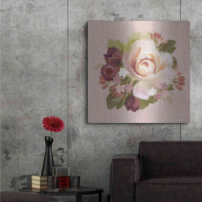 Luxe Metal Art 'Blush Blossoms' by House Fenway, Metal Wall Art,36x36