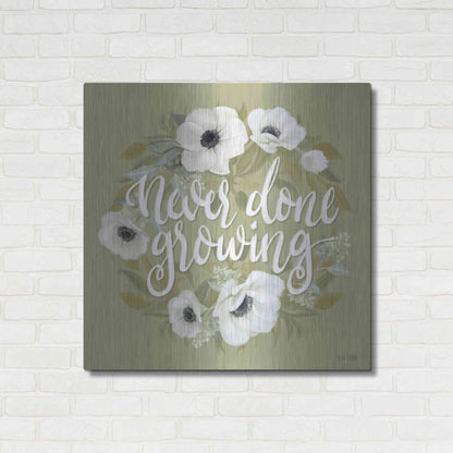 Luxe Metal Art 'Never Done Growing' by House Fenway, Metal Wall Art,36x36