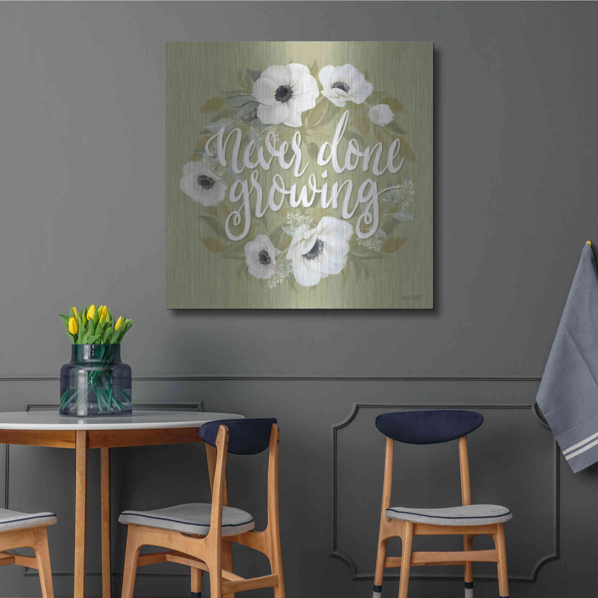 Luxe Metal Art 'Never Done Growing' by House Fenway, Metal Wall Art,36x36