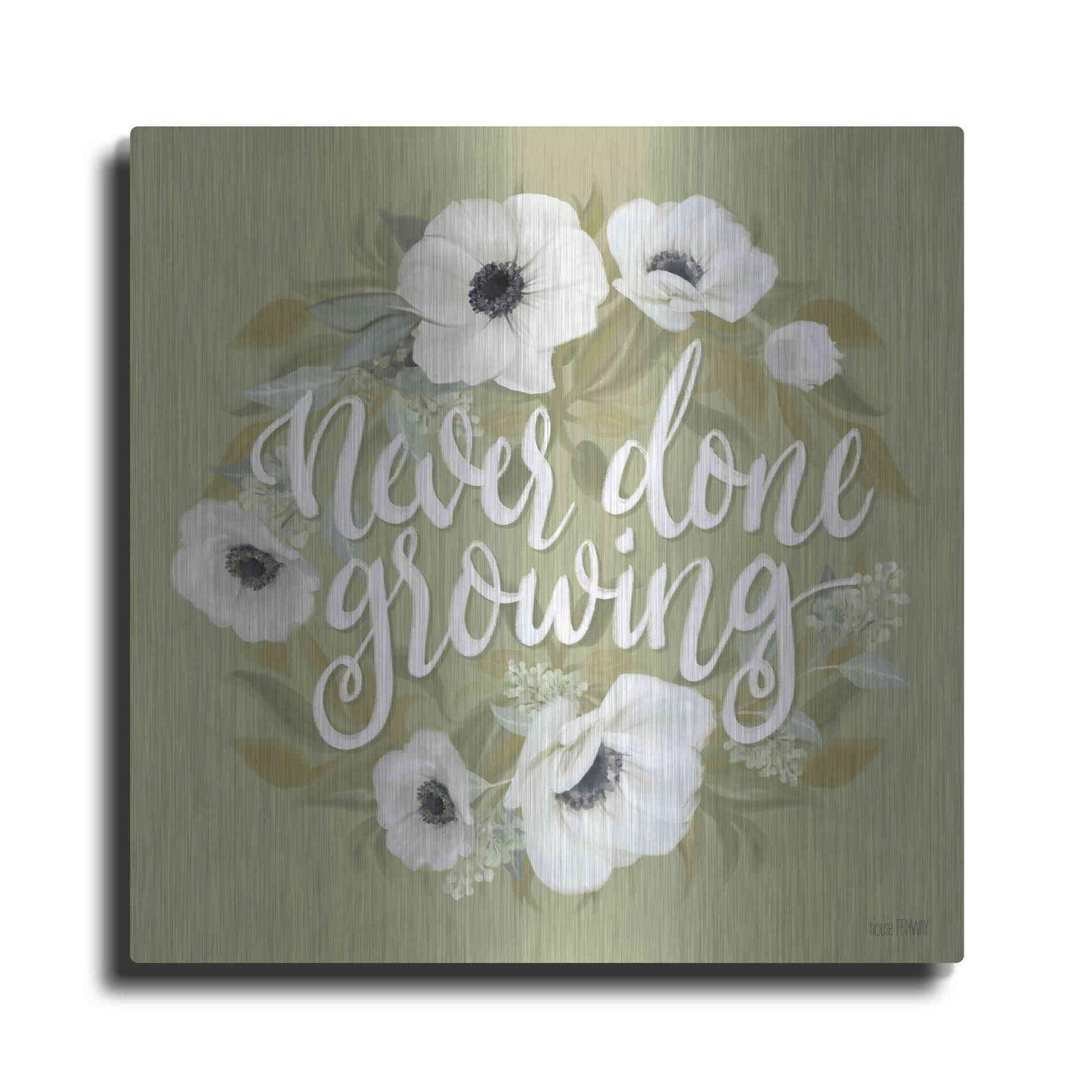 Luxe Metal Art 'Never Done Growing' by House Fenway, Metal Wall Art