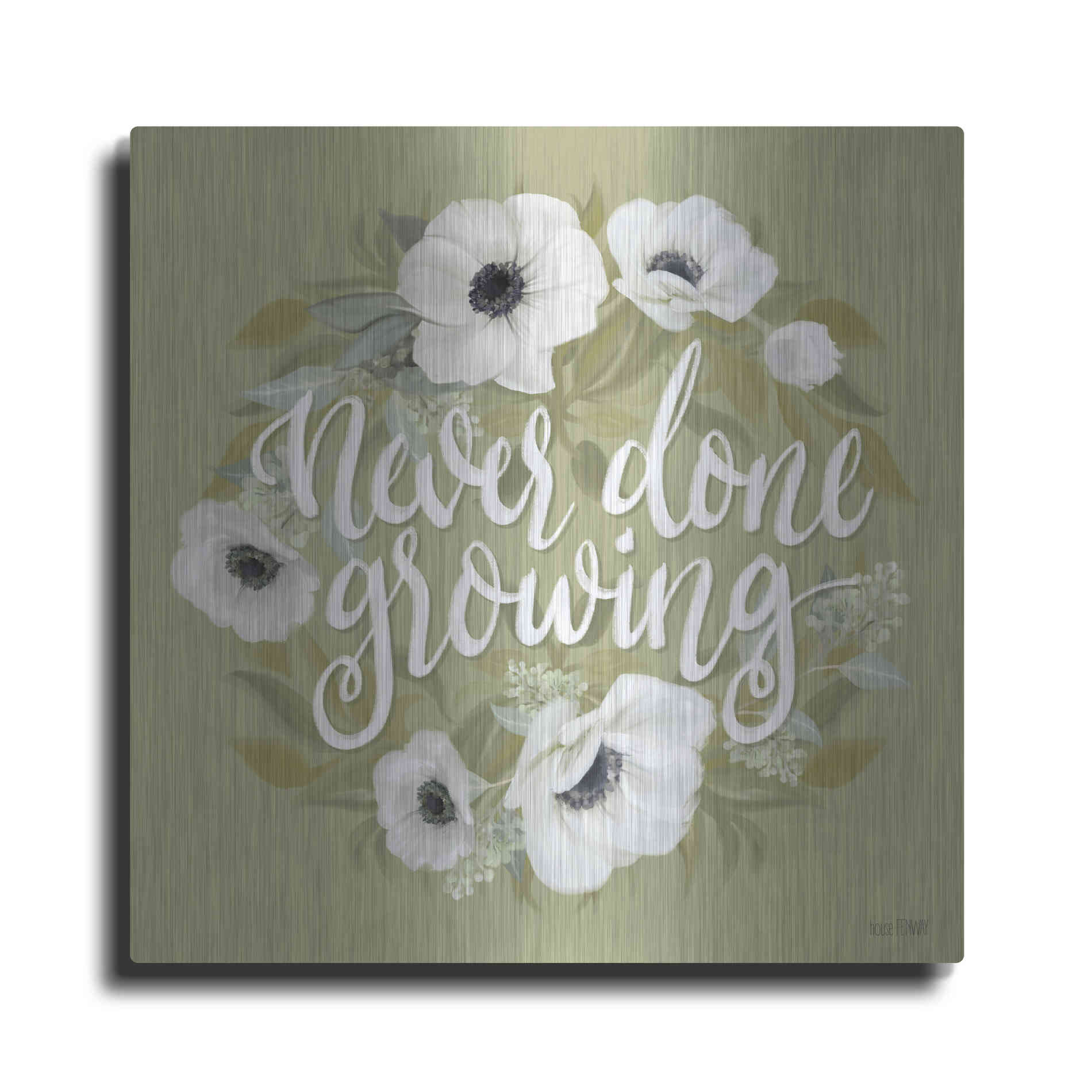 Luxe Metal Art 'Never Done Growing' by House Fenway, Metal Wall Art