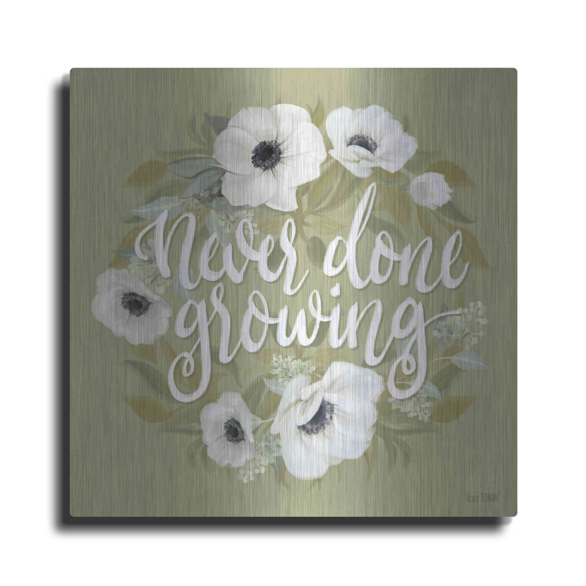 Luxe Metal Art 'Never Done Growing' by House Fenway, Metal Wall Art