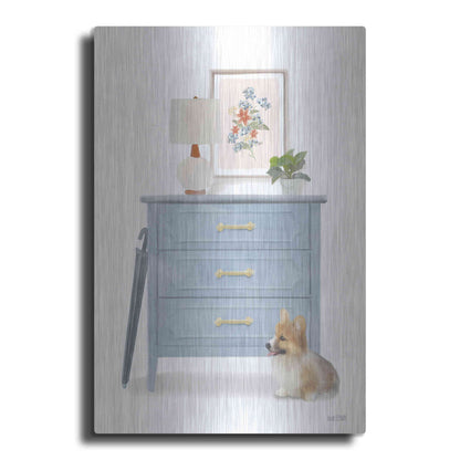 Luxe Metal Art 'Waiting For You Dog' by House Fenway, Metal Wall Art