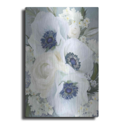 Luxe Metal Art 'Anemones in Blue I' by House Fenway, Metal Wall Art