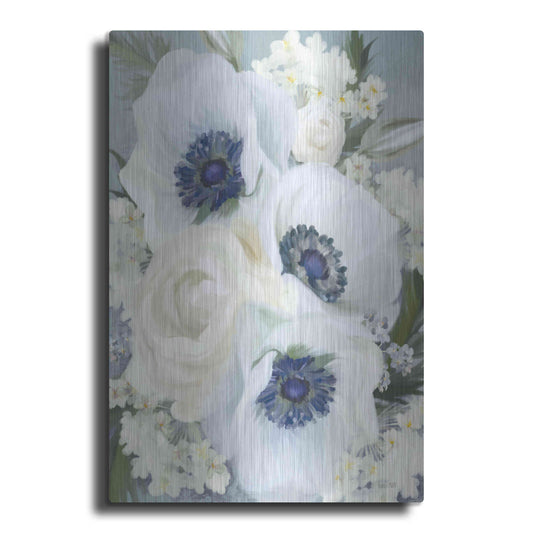 Luxe Metal Art 'Anemones in Blue I' by House Fenway, Metal Wall Art