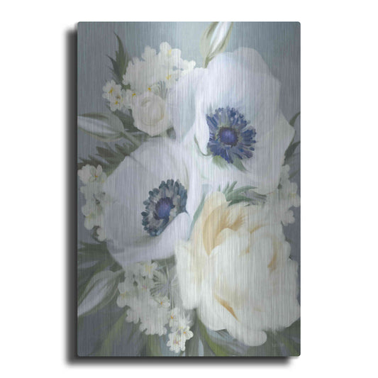 Luxe Metal Art 'Anemones in Blue III' by House Fenway, Metal Wall Art