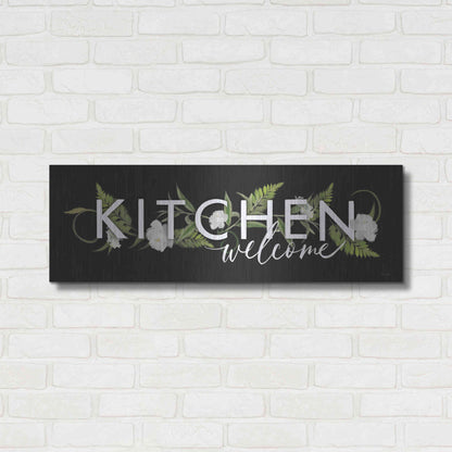 Luxe Metal Art 'Kitchen Welcome' by House Fenway, Metal Wall Art,36x12