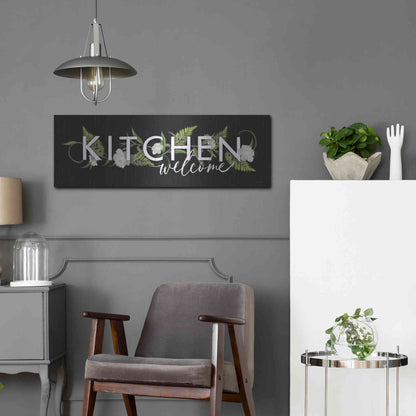 Luxe Metal Art 'Kitchen Welcome' by House Fenway, Metal Wall Art,36x12