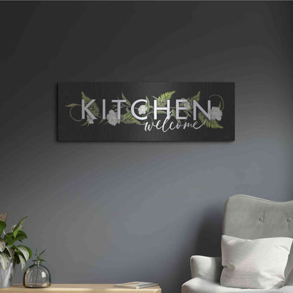 Luxe Metal Art 'Kitchen Welcome' by House Fenway, Metal Wall Art,36x12