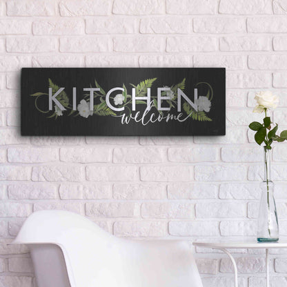 Luxe Metal Art 'Kitchen Welcome' by House Fenway, Metal Wall Art,36x12