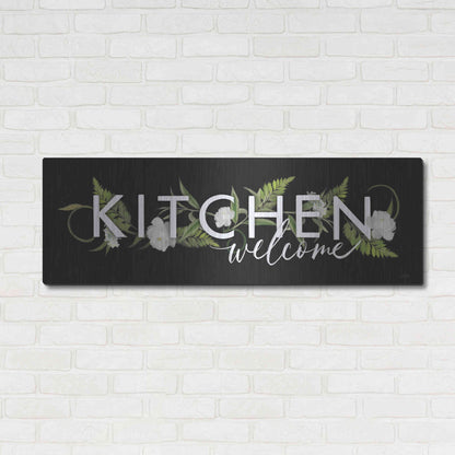 Luxe Metal Art 'Kitchen Welcome' by House Fenway, Metal Wall Art,48x16