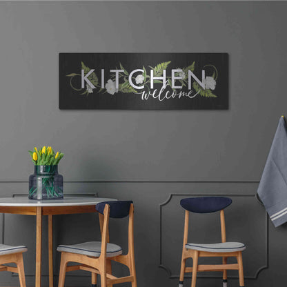 Luxe Metal Art 'Kitchen Welcome' by House Fenway, Metal Wall Art,48x16