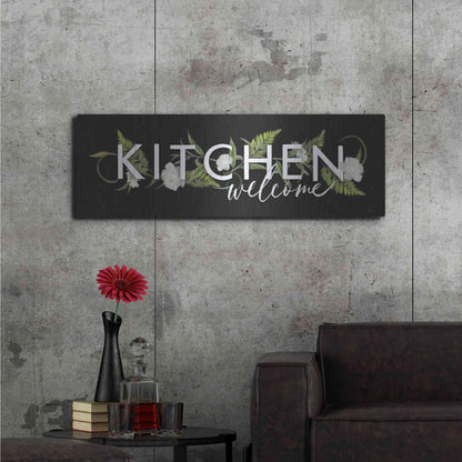 Luxe Metal Art 'Kitchen Welcome' by House Fenway, Metal Wall Art,48x16