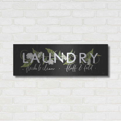 Luxe Metal Art 'Laundry Sign' by House Fenway, Metal Wall Art,36x12