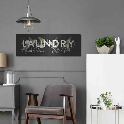 Luxe Metal Art 'Laundry Sign' by House Fenway, Metal Wall Art,36x12