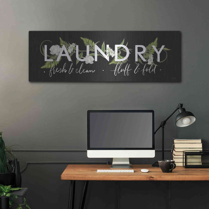 Luxe Metal Art 'Laundry Sign' by House Fenway, Metal Wall Art,48x16