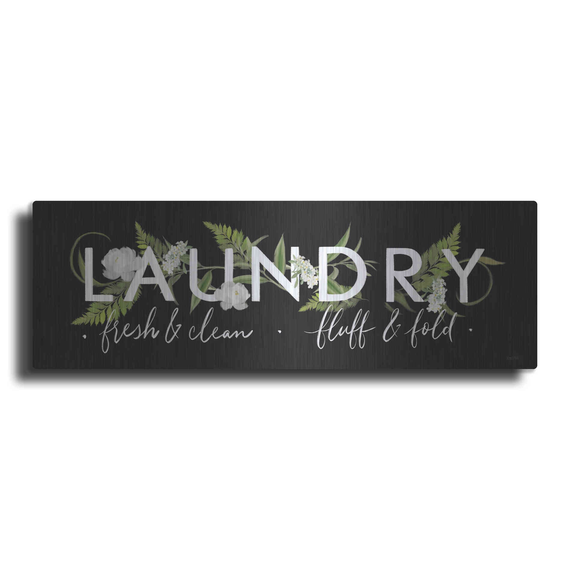 Luxe Metal Art 'Laundry Sign' by House Fenway, Metal Wall Art