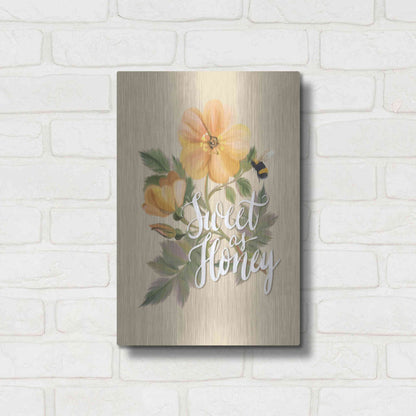 Luxe Metal Art 'Sweet as Honey   ' by House Fenway, Metal Wall Art,12x16