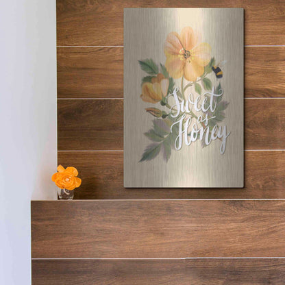 Luxe Metal Art 'Sweet as Honey   ' by House Fenway, Metal Wall Art,12x16