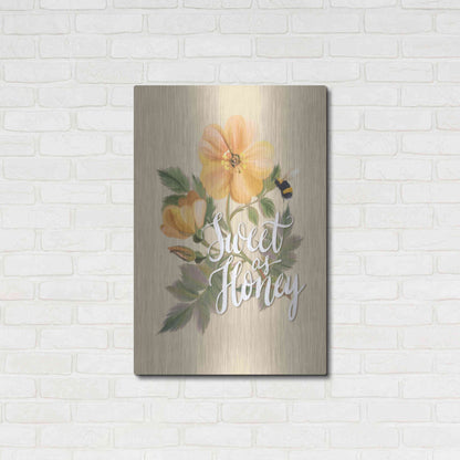 Luxe Metal Art 'Sweet as Honey   ' by House Fenway, Metal Wall Art,24x36