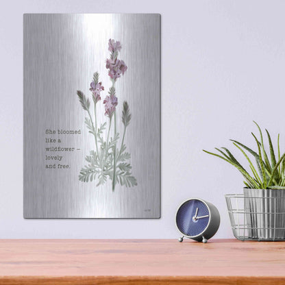 Luxe Metal Art 'Lovely and Free   ' by House Fenway, Metal Wall Art,12x16