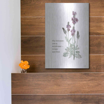 Luxe Metal Art 'Lovely and Free   ' by House Fenway, Metal Wall Art,12x16