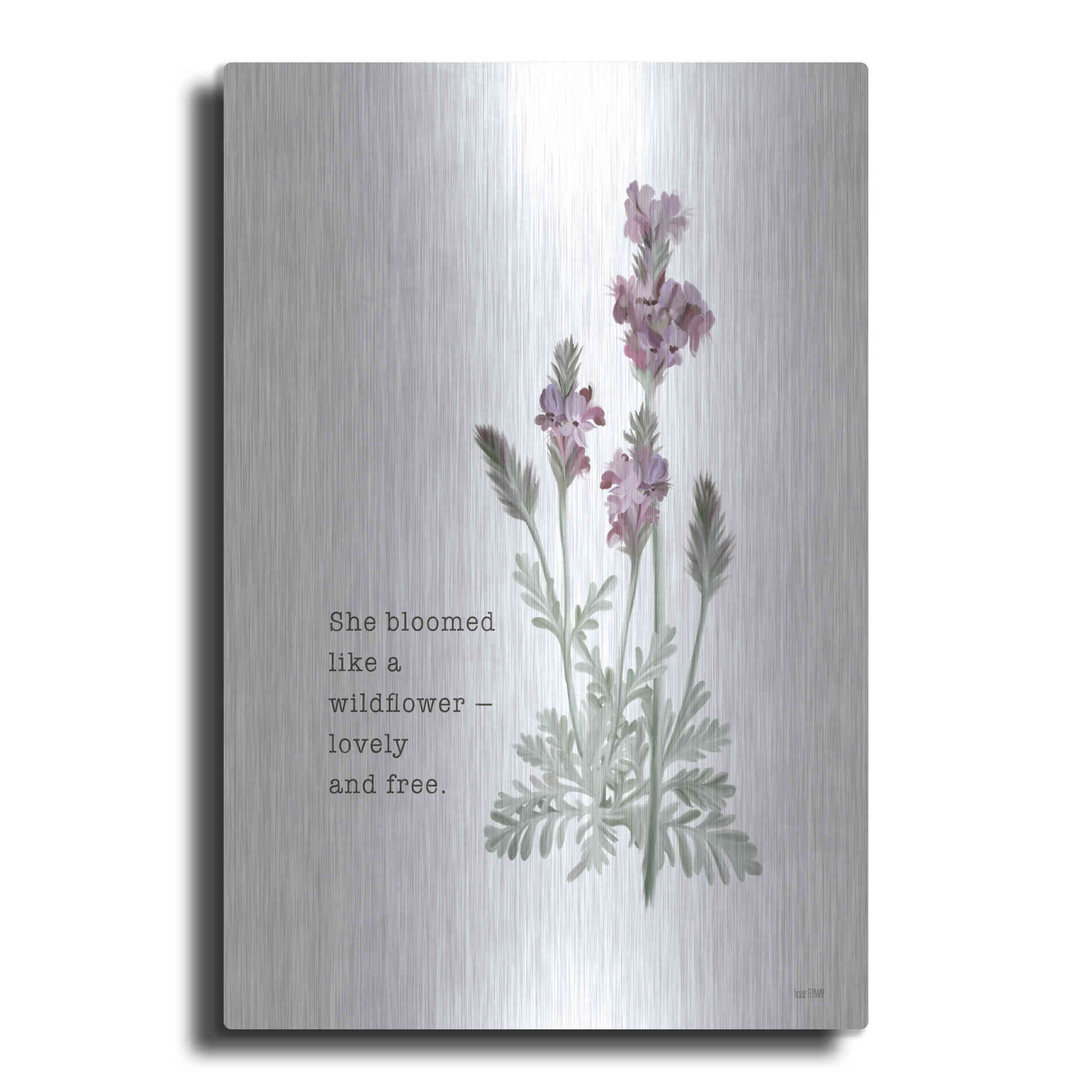 Luxe Metal Art 'Lovely and Free   ' by House Fenway, Metal Wall Art