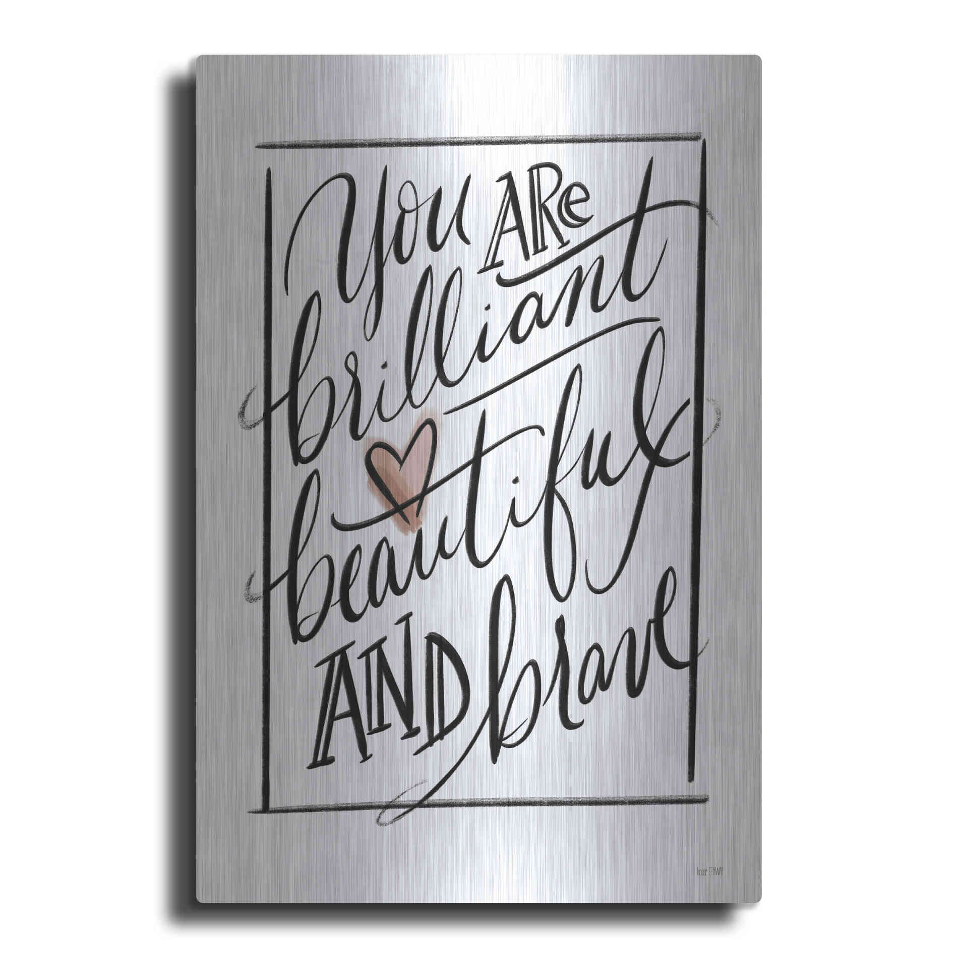 Luxe Metal Art 'You Are Brilliant  ' by House Fenway, Metal Wall Art