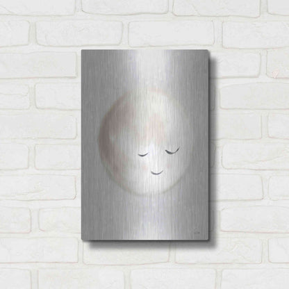 Luxe Metal Art 'Happy Little Moon I  ' by House Fenway, Metal Wall Art,12x16
