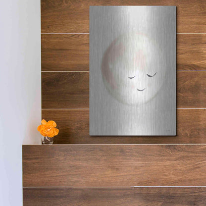 Luxe Metal Art 'Happy Little Moon I  ' by House Fenway, Metal Wall Art,12x16
